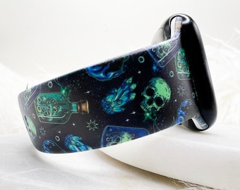 Gothic Skull-horlogeband compatibel met Apple Watch Fitbit Samsung