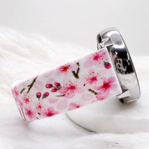 Cherry Blossom Watch Band compatible with Apple Watch Fitbit Samsung