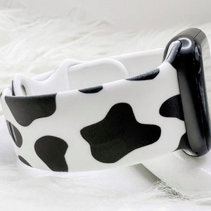 Cow Print Watch Band compatible with Apple Watch Fitbit Samsung