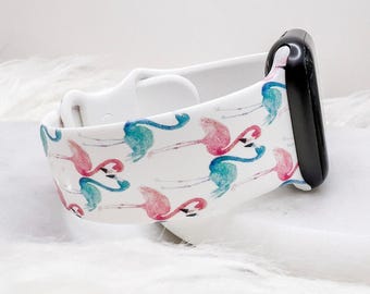 Flamingo Watch Band compatible with Apple Watch Fitbit Samsung Garmin