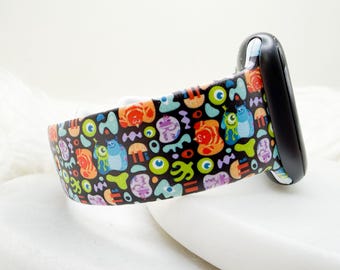 Monsters Watch Band compatible with Apple Watch Fitbit Samsung