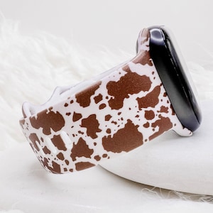 Cow Print Watch Band compatible with Apple Watch Fitbit Samsung