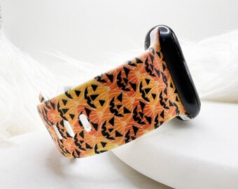 Pumpkin Halloween Watch Band compatible with Apple Watch Fitbit Samsung