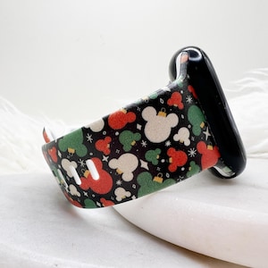 Christmas Mouse Watch Band compatible with Apple Watch Fitbit Samsung
