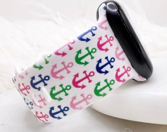 Farbenfroher Uhrenarmband maritime Anker kompatibel für Apple Watch Fitbit Samsung