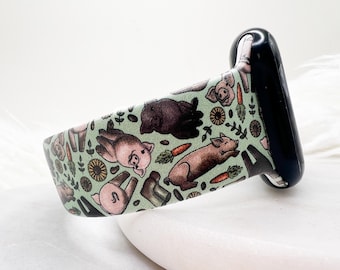Pig Watch Band compatible with Apple Watch Fitbit Samsung