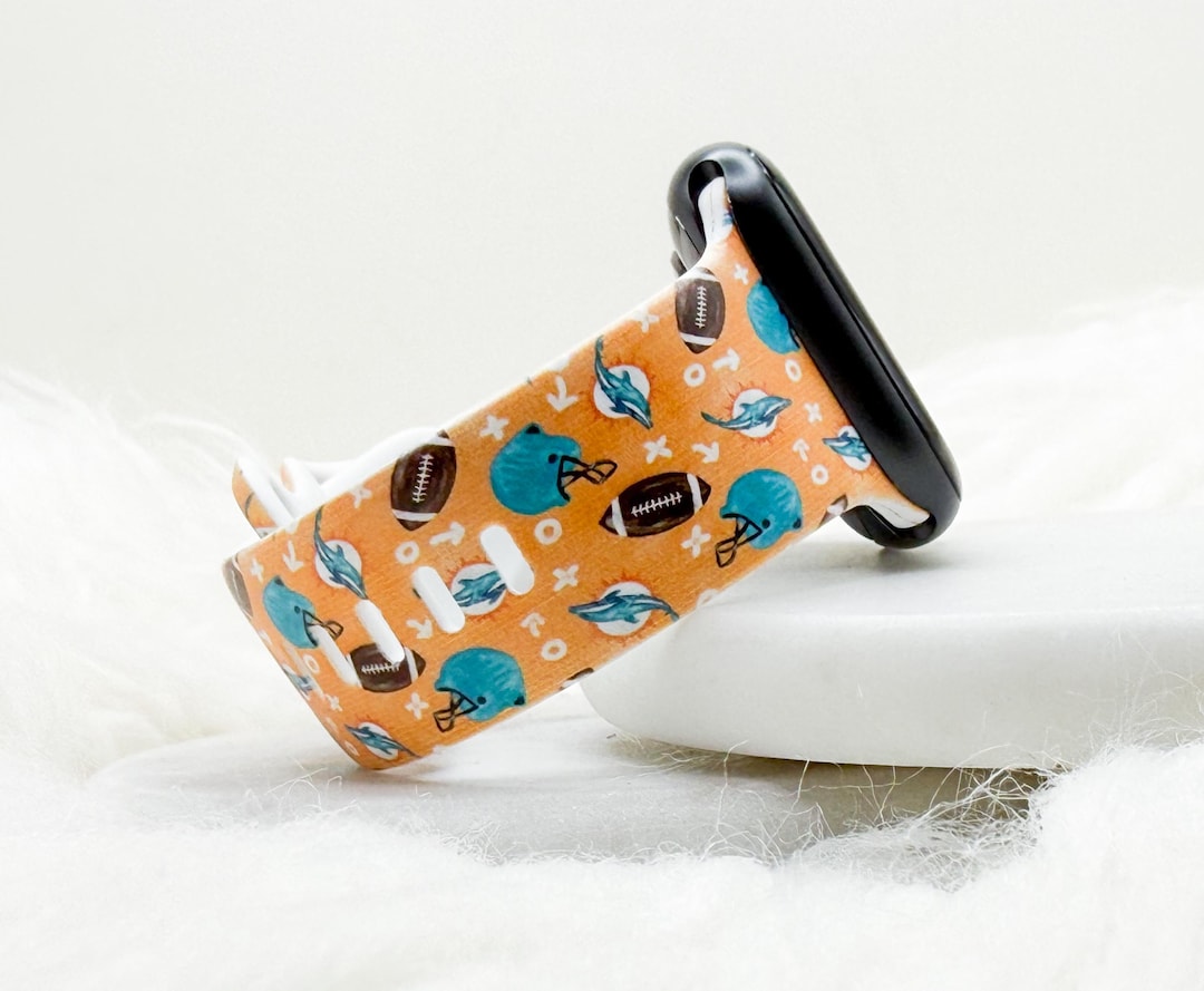 Miami Football Watch Band Compatible With Apple Watch Fitbit Samsung ...
