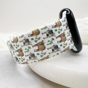 Floral Cows Watch Band compatible with Apple Watch Fitbit Samsung