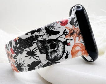 Gothic Skull-horlogeband compatibel met Apple Watch Fitbit Samsung