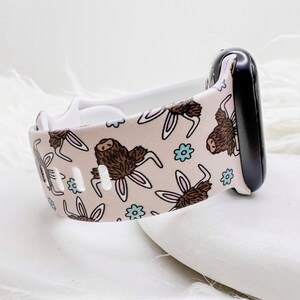 Easter Highland Cow Watch Band compatible with Apple Watch Fitbit Samsung