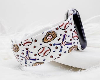 Baseball Watch Band compatible with Apple Watch Fitbit Samsung Garmin
