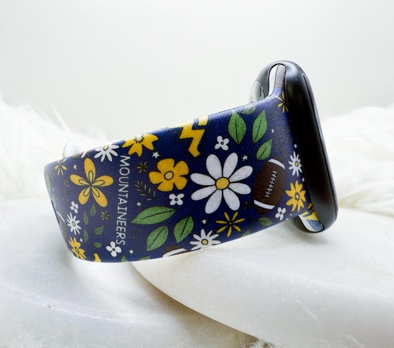 West Virginia Football Watch Band Compatible With Apple Watch Fitbit ...
