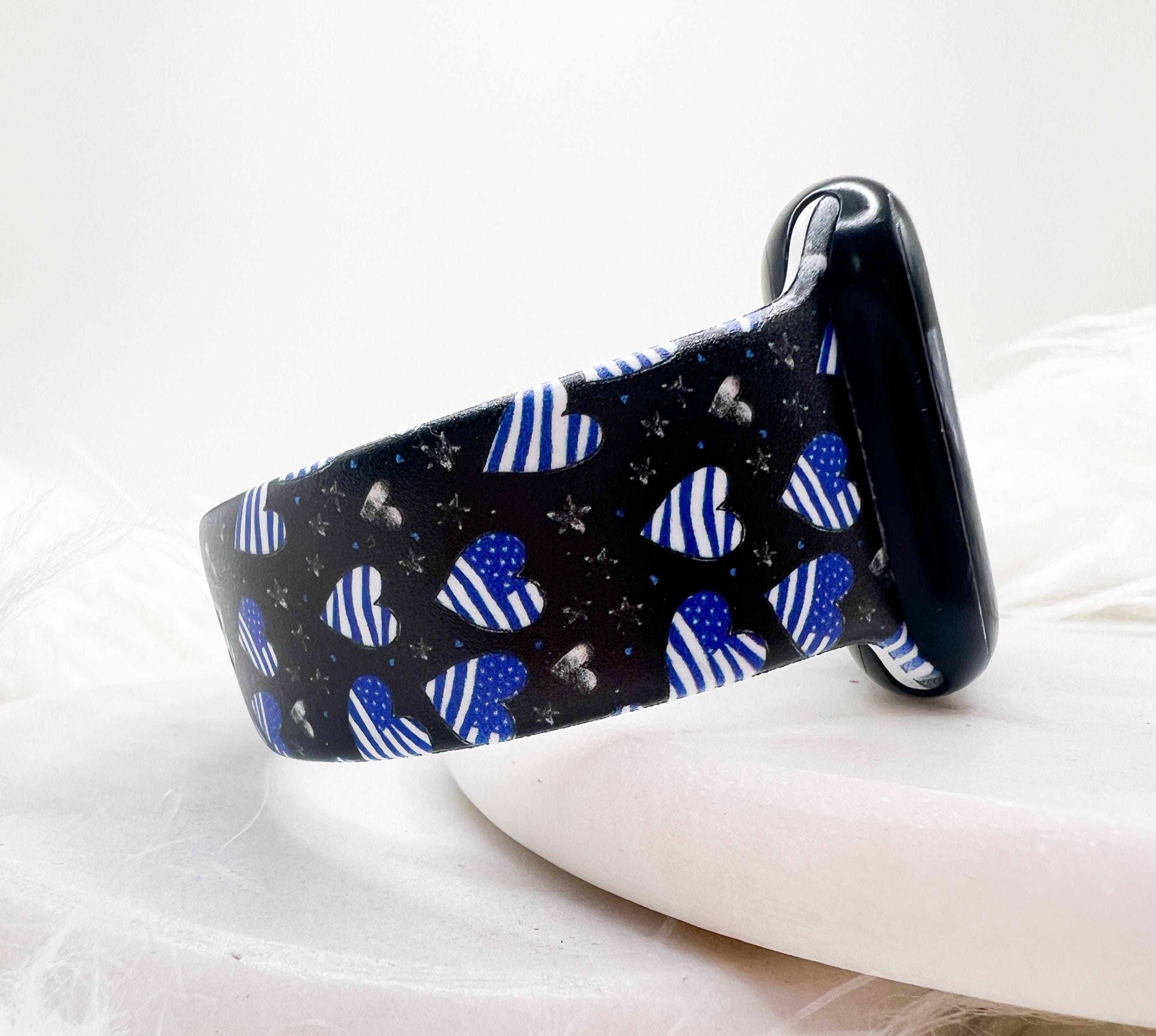 It’s navy blue. Watch band included as well! Only worn once and looks brand new. Navy Blue Leather Watch Band | Quick Release Watch Strap  main image 4