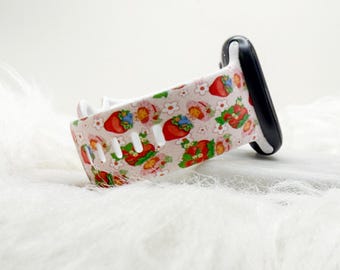 Strawberry Watch Band compatible with Apple Watch Fitbit Samsung