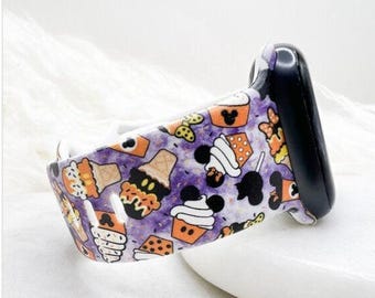 Happiest Place Snacks Halloween-horlogeband compatibel met Apple Watch Fitbit Samsung Garmin