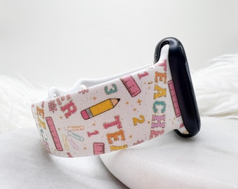 Dainty Teacher Watch Band compatible with Apple Watch Fitbit Samsung