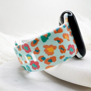 Colorful Leopard Watch Band compatible with Apple Watch Fitbit Samsung