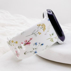 Dainty Spring Flowers Watch Band compatible with Apple Watch Fitbit Samsung