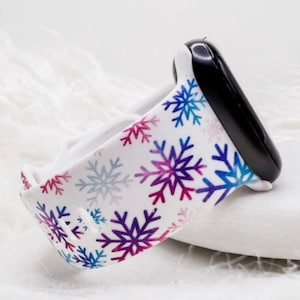 Snowflake Watch Band compatible with Apple Watch Fitbit Samsung