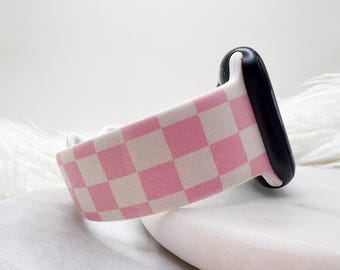 Checkered Watch Band compatible with Apple Watch Fitbit Samsung Garmin