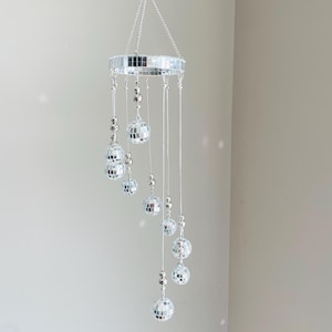 Mini Disco Ball Car Suncatcher: Spiral Mirror Charm