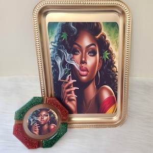 Black&Beautiful Rolling Tray Set