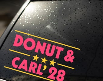 Adesivo della campagna Donut and Carl '28 / Decalcomania in vinile ispirata a Dungeon Crawler Carl (15 cm x 8,9 cm)