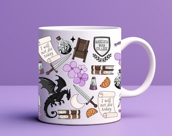 Dragon College Book Ceramic Mug – Dragon Rider, Bookish Fan Merch