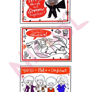 Tarjetas de Galentine // Tarjetas de San Valentín // Descarga digital // Imprimir desde casa // La manera perfecta de apoyar a tus amigas imagen 5