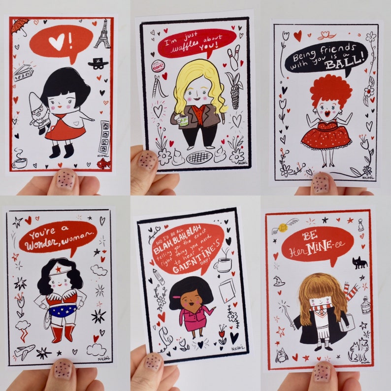 Tarjetas de Galentine // Tarjetas de San Valentín // Descarga digital // Imprimir desde casa // La manera perfecta de apoyar a tus amigas imagen 7