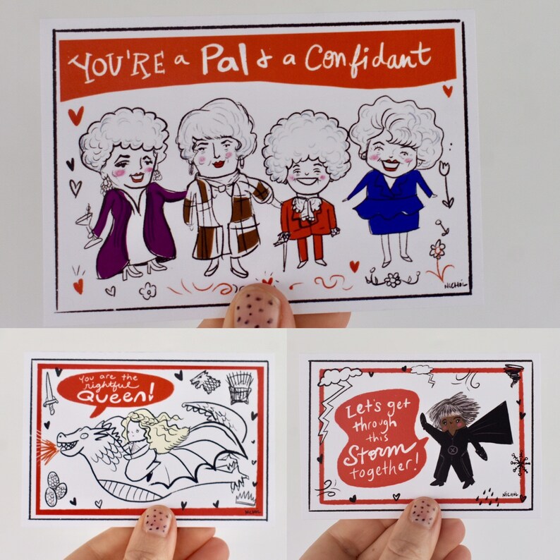 Tarjetas de Galentine // Tarjetas de San Valentín // Descarga digital // Imprimir desde casa // La manera perfecta de apoyar a tus amigas imagen 1