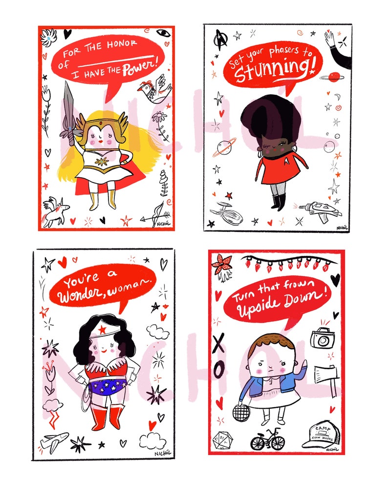 Tarjetas de Galentine // Tarjetas de San Valentín // Descarga digital // Imprimir desde casa // La manera perfecta de apoyar a tus amigas imagen 3