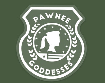 Clear Pawnee Goddesses style patch sticker