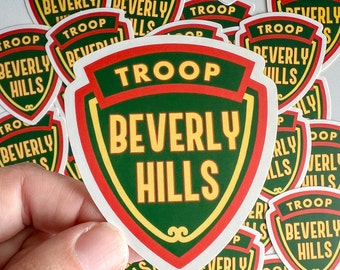 Troop Beverly Hills patch-style vinyl sticker | 80s movie | cult classic | California