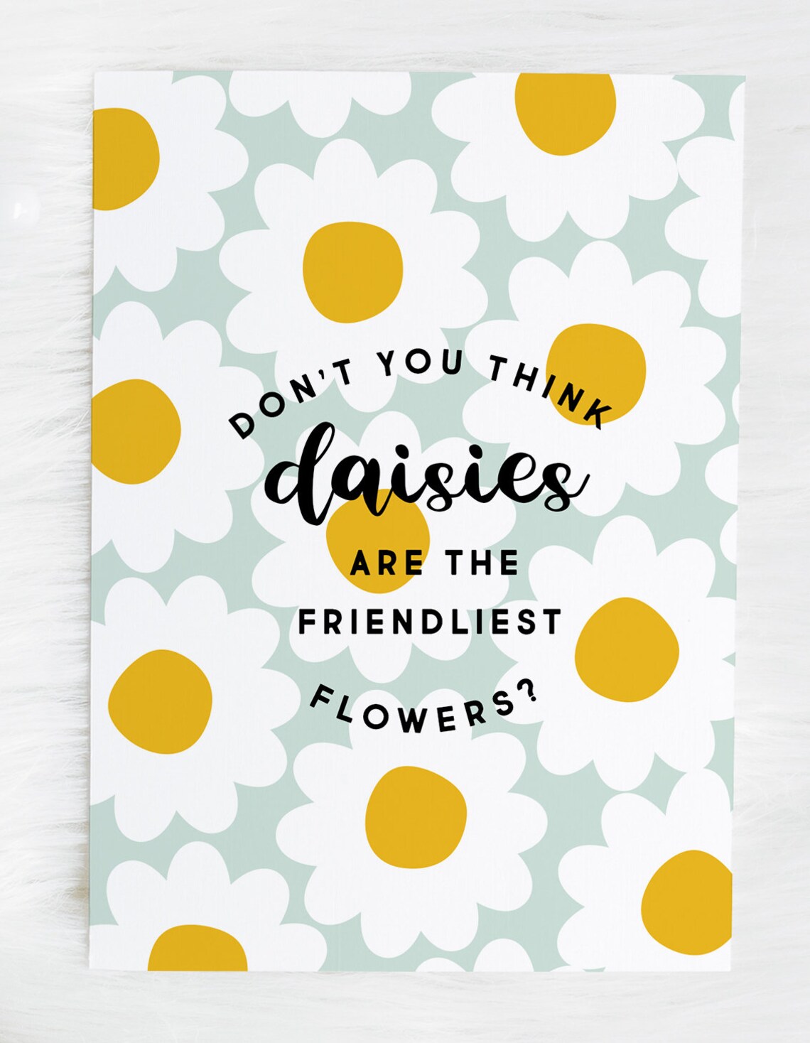 4x6 Youve Got Mail Daisies quote Fall Postcard print Etsy