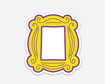 Yellow Friends inspired frame vinyl sticker