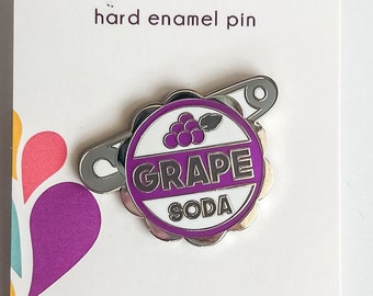 Grape Soda hard enamel pin