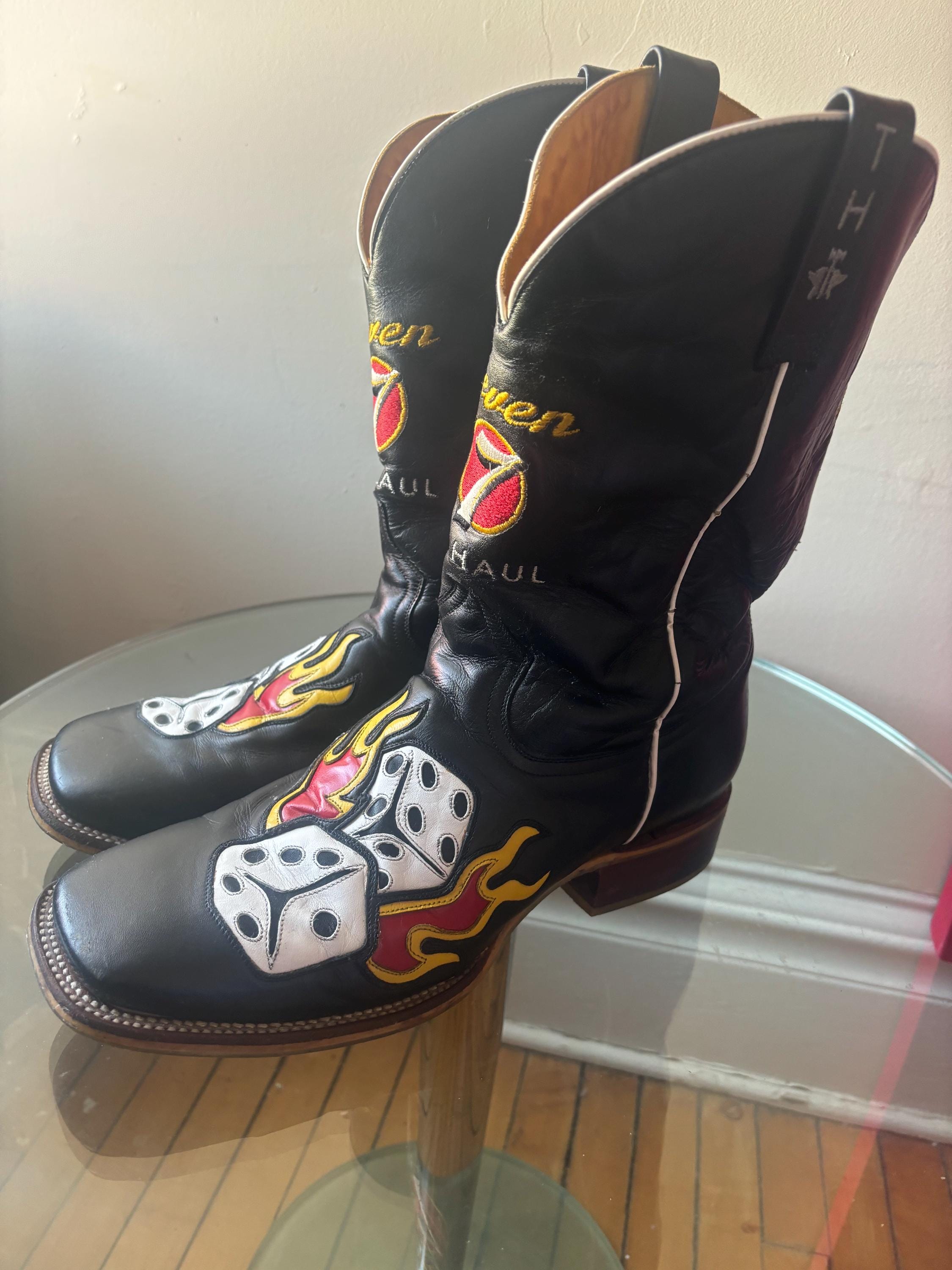 Tin Haul Co Men's 13D Dice Lucky 7 Boots Cowboy 7 11 - Etsy