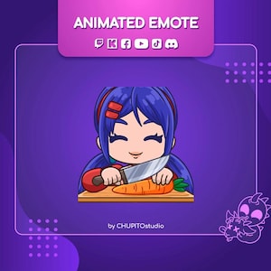 MISIDE MITA *chopping* animated emote!! for ALL platforms (twitch, kick, facebook, tiktok, discord)