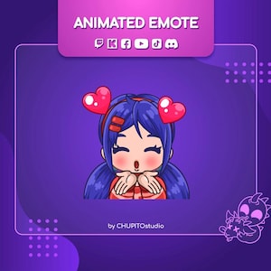 MISIDE MITA kiss animated emote!! for ALL platforms (twitch, kick, facebook, tiktok, discord)