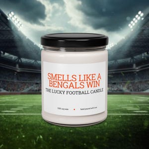 Cincinnati Bengalsl Candle - Perfect Football Gift & Game Day Decor