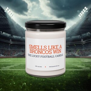 Denver Broncos Candle - Perfect Football Gift & Game Day Decor