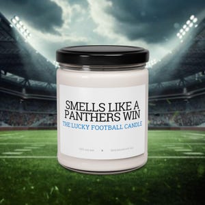 Vela de los Carolina Panthers: regalo perfecto para el fútbol y decoración para el día del partido