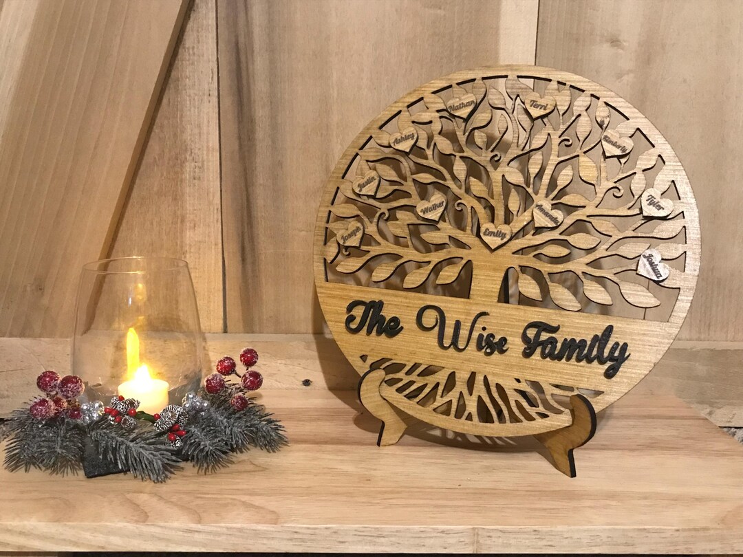 Custom Family Tree, Wooden Tree, Personalized Tree of Life, Table Decor ...