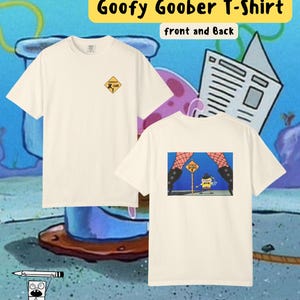 SpongeBob SquarePants Goofy Goober T-Shirt, Fun Graphic Tee, Beachwear, Gift for Cartoon Fans, Summer Party Apparel