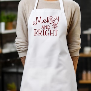 Christmas apron, Baking apron, Bakers gift, Christmas gift, Womans gift idea, Cooking christmas apron, Womans Cooking apron, Holiday aprons,