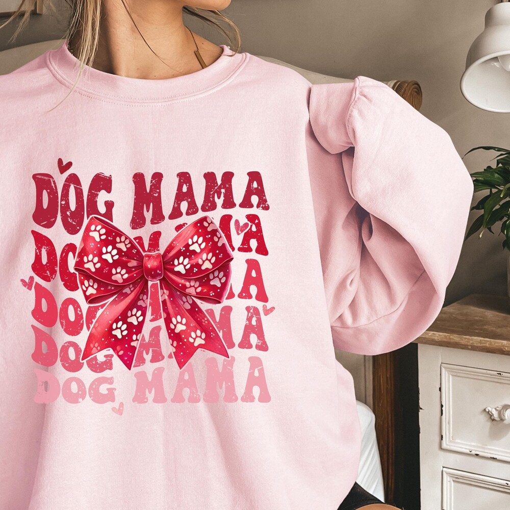 Dog Mom Valentines Day Sweatshirt, Womans Valentines Day Sweatshirt, Gildan Valentine Crewneck, Valentines Day Gift, Valentines Sweater, Onlytee