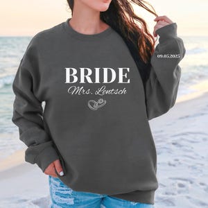 Personalized gift for Bride, Bride sweatshirt, Custom Future Mrs., Bridal shower gift, Engagement gift, Bridal clothing, Bachelorette shirt,