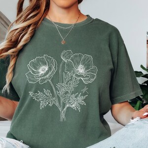 August birthflower Comfort Colors Tshirt, Custom birthmonth shirt, Flower Tshirt, Mothers day gift, Birthmonth flower shirt, Floral Tshirt,