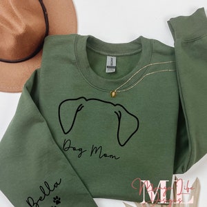 Custom dog mom sweatshirt, Personalized dog sweatshirt, Dog mom ears sweatshirt, Pet owner gift, Mothers day shirt, Custom mom shirt, Sweat